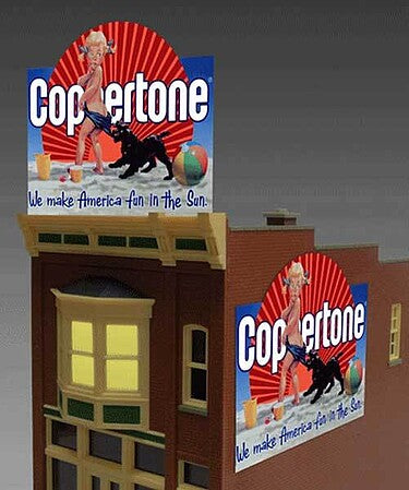 Miller Engineering Coppertone Billboard – O/HO Scale – 1061