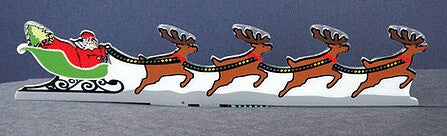 Miller Engineering Santa sleigh and reindeer holiday display 2011