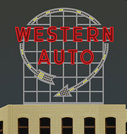 Miller Engineering Western Auto Billboard – HO/O Scale – 2481