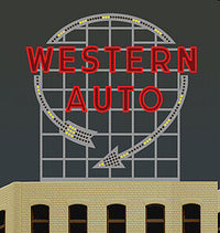 Miller Engineering Western Auto Billboard – HO/O Scale – 2481