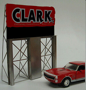Miller Engineering Clark Bar Billboard – HO/O Scale – 2981