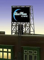 Miller Engineering N/Z Scale Blue Moon Animated Rooftop Billboard – 338960– product image 1
