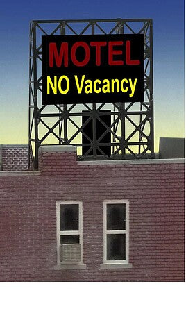 Miller Engineering N/Z Scale Motel Rooftop Sign – 338975– product image