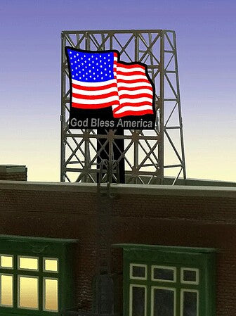 Miller Engineering N/Z Scale Flag Billboard – 339095