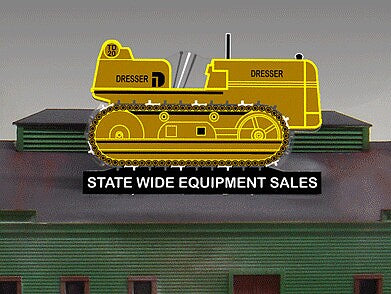 Miller Engineering HO/O Scale Right Bulldozer Billboard – 39812R