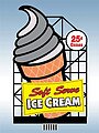 Miller Engineering 443002 small Ice Cream billboard