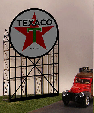 Miller Engineering 5181 Texaco Animated Sign — HO/O Scale - product image