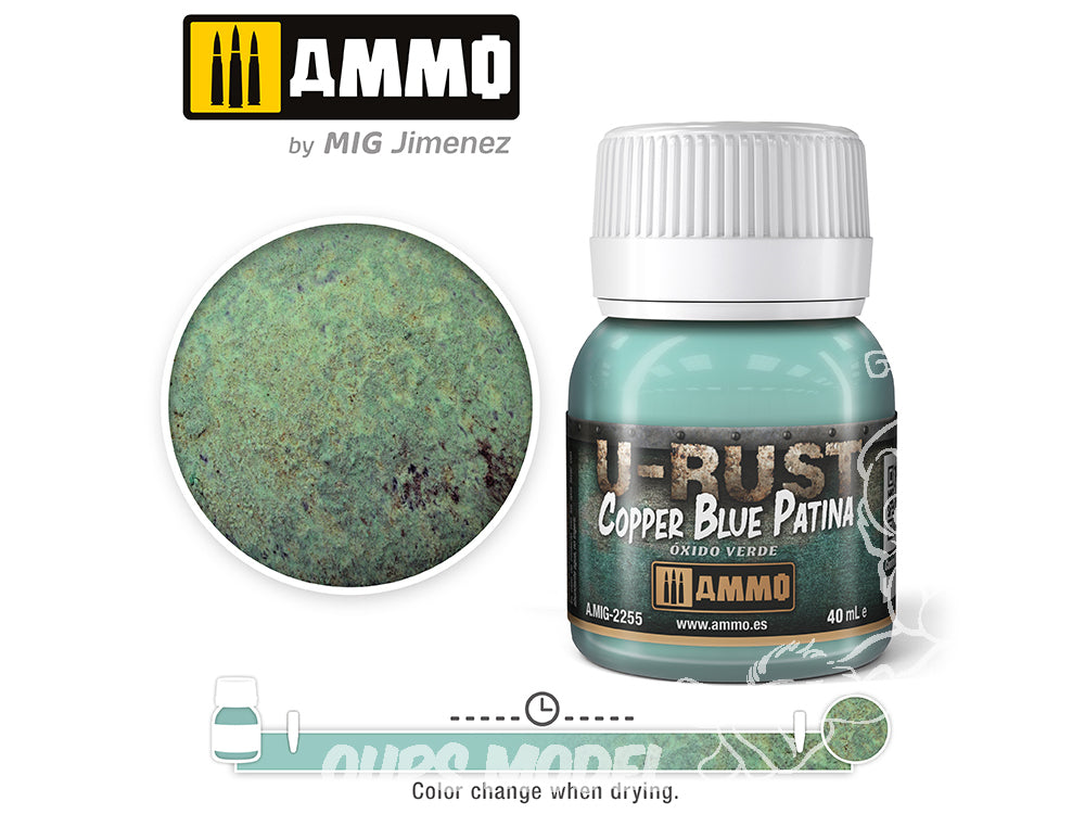 AMMO by Mig U-RUST Copper Blue Patina, 40mL — exact product image