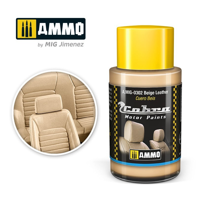 AMMO Cobra Motor Beige Leather paint bottle A.MIG-0302