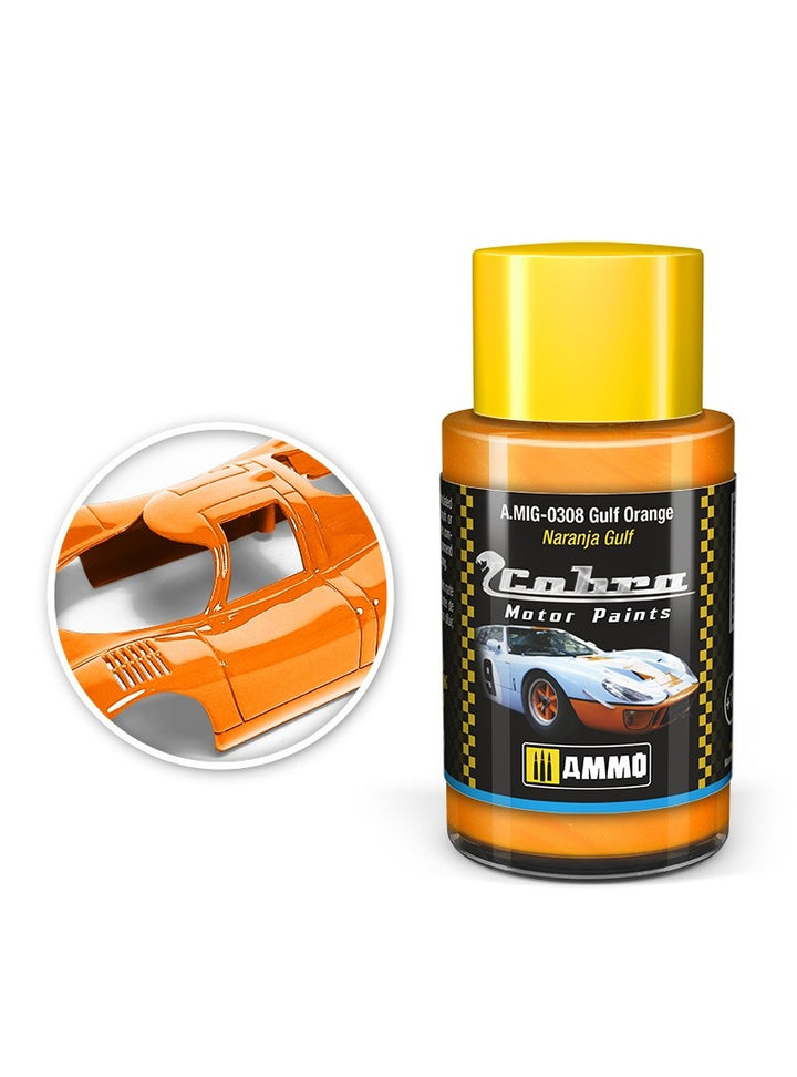 AMMO by Mig Jimenez A.MIG-0308 Cobra Motor Gulf Orange 30 ml bottle