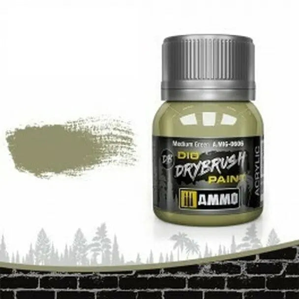 AMMO by Mig Jimenez A.MIG-0606 Medium Green Drybrush 40ml– product image