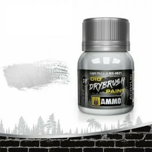 AMMO by Mig Jimenez Light Metal Drybrush Paint– product image