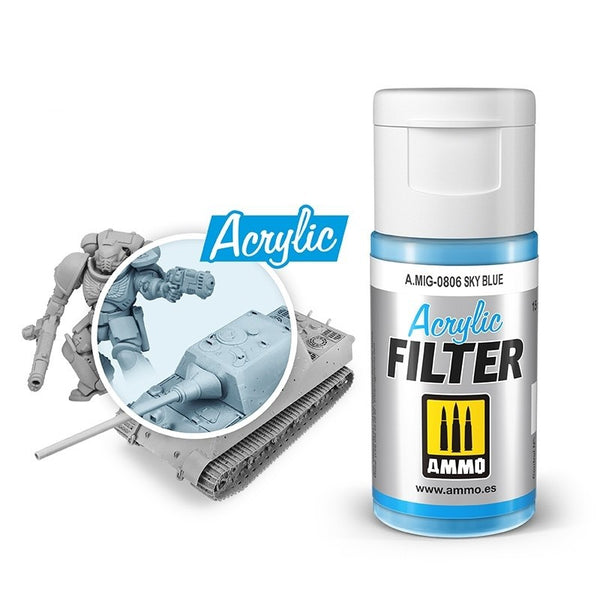AMMO by Mig A.MIG-0806 Acrylic Filter Sky Blue 15mL