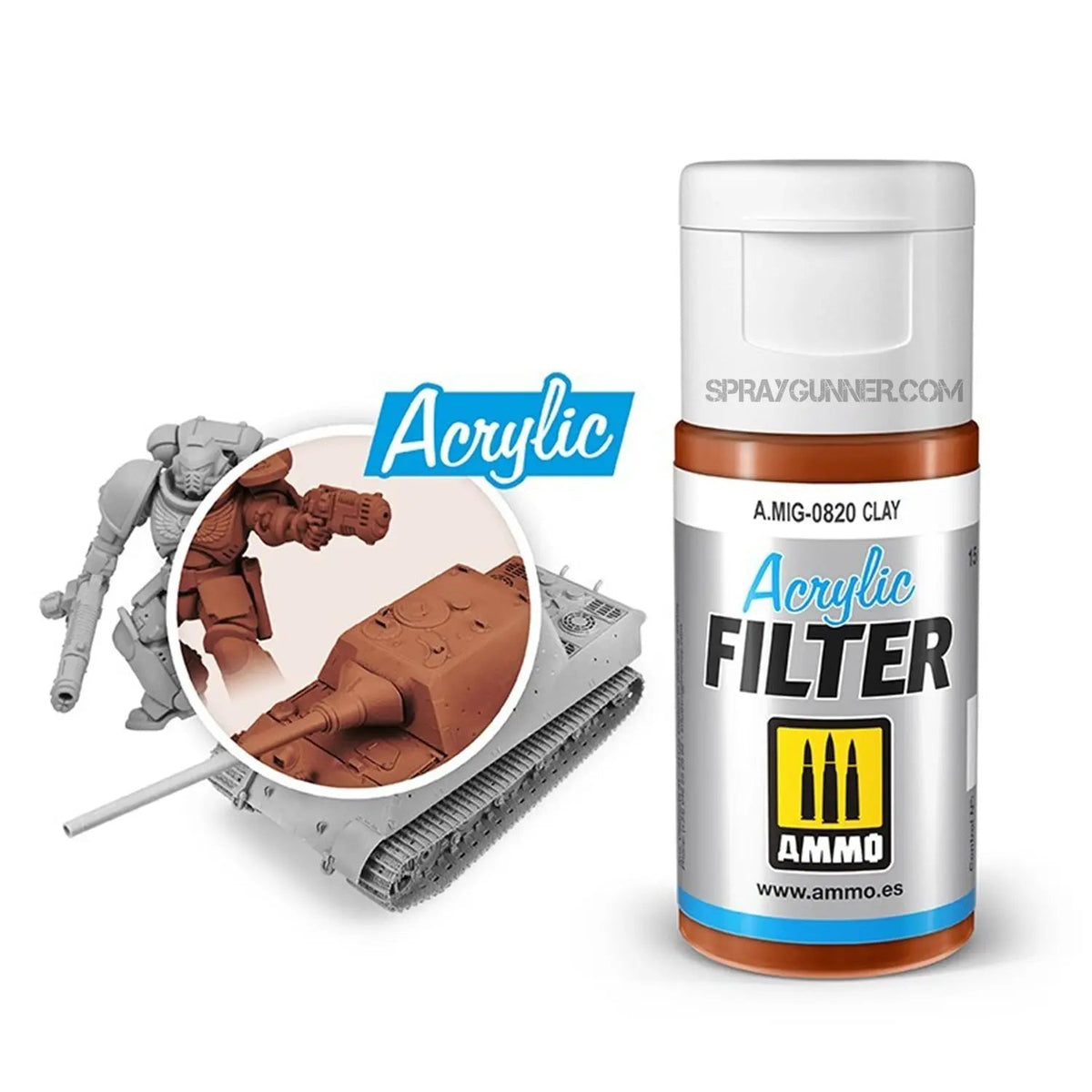 AMMO by Mig Jimenez A.MIG-0820 Clay Acrylic Filter 15ml– product image