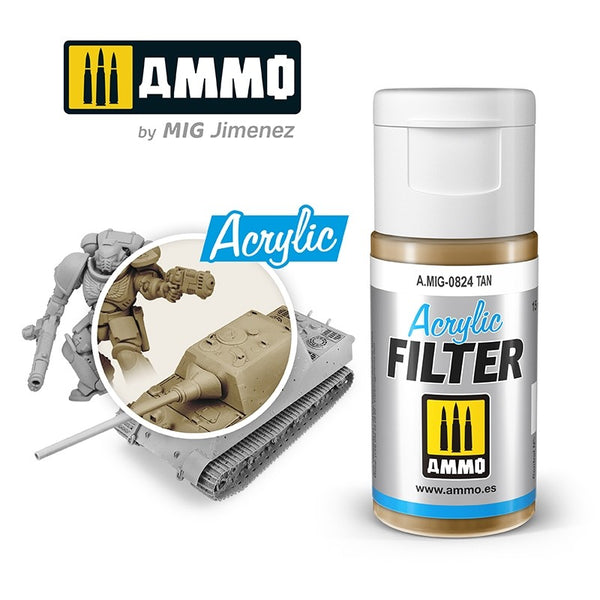 AMMO by Mig Jimenez A.MIG-0824 Acrylic Filter Tan 15ml