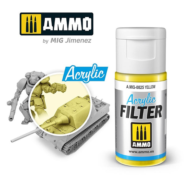 AMMO by MIG A.MIG-0825 Yellow Acrylic Filter 15ml