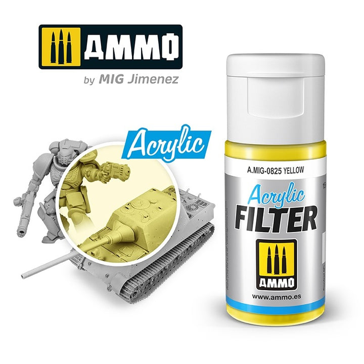 AMMO by MIG A.MIG-0825 Yellow Acrylic Filter 15ml