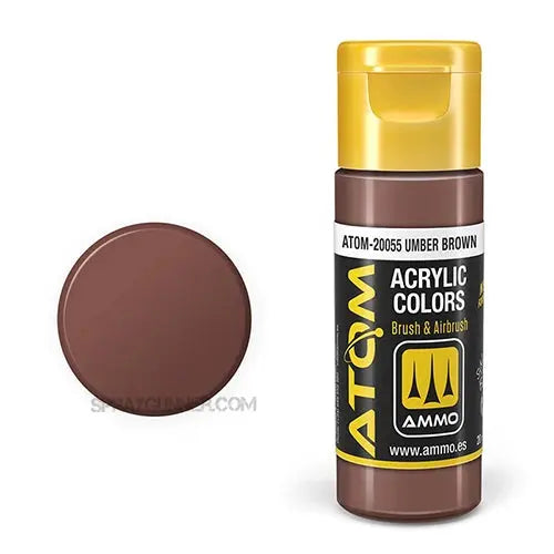 AMMO ATOM Color Umber Brown Acrylic Paint – 20ml – ATOM-20055– product image