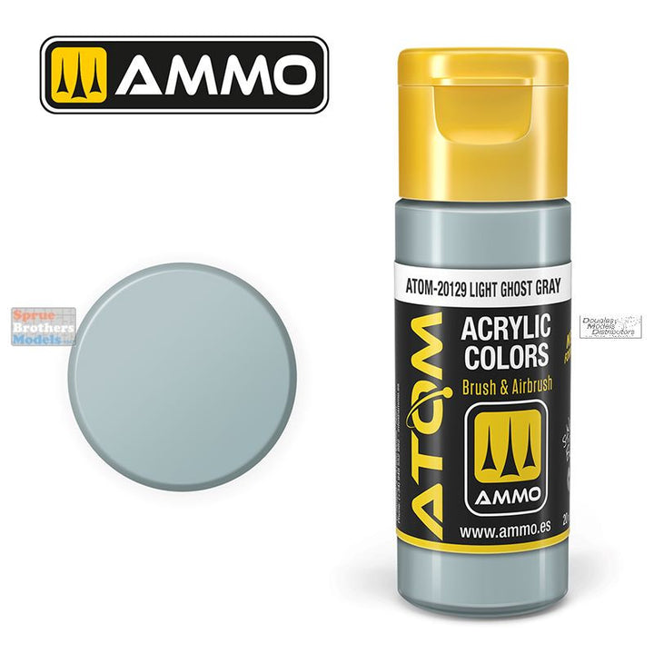 AMMO ATOM 20129 Light Ghost Grey 20ml acrylic paint