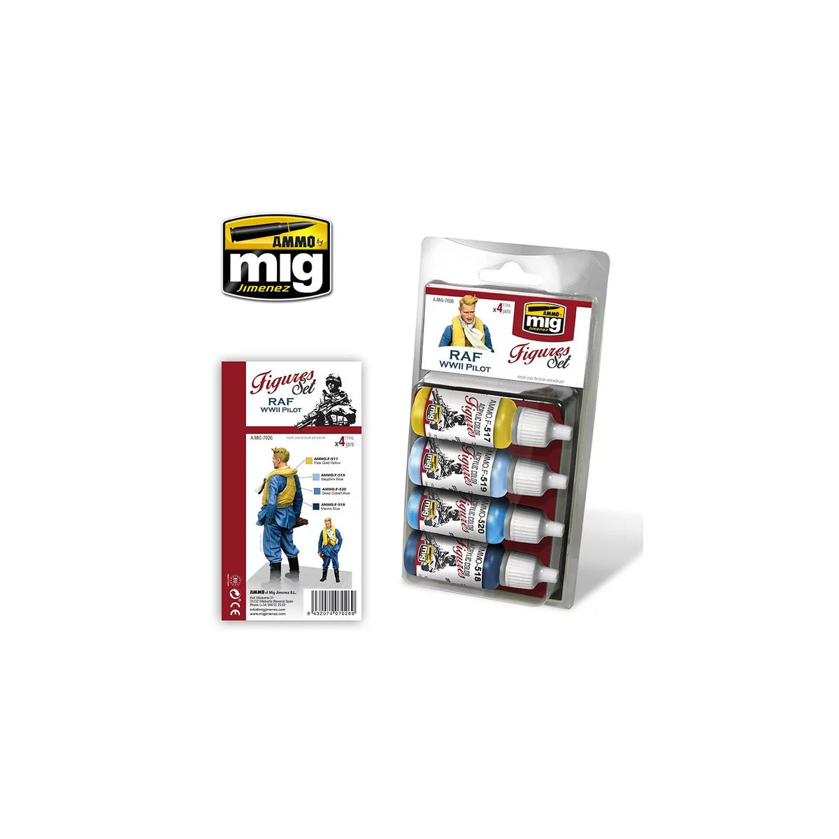 AMMO RAF WWII Pilots Figure Paint Set – MIG7026– product image