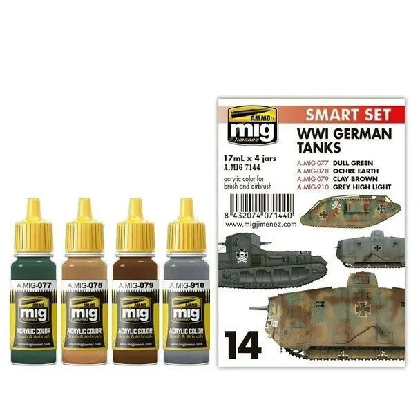 AMMO WWI German Tanks Paint Set – A.MIG-7144– product image
