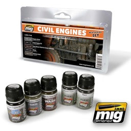 AMMO Civil Engines Weathering Set – A.MIG-7146 — exact-part product image