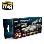 AMMO A.MIG-7162 Russian Expo Camouflage set with six 17 ml paints