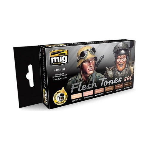 AMMO by Mig Jimenez A.MIG-7168 Flesh Tones Acrylic Paint Set