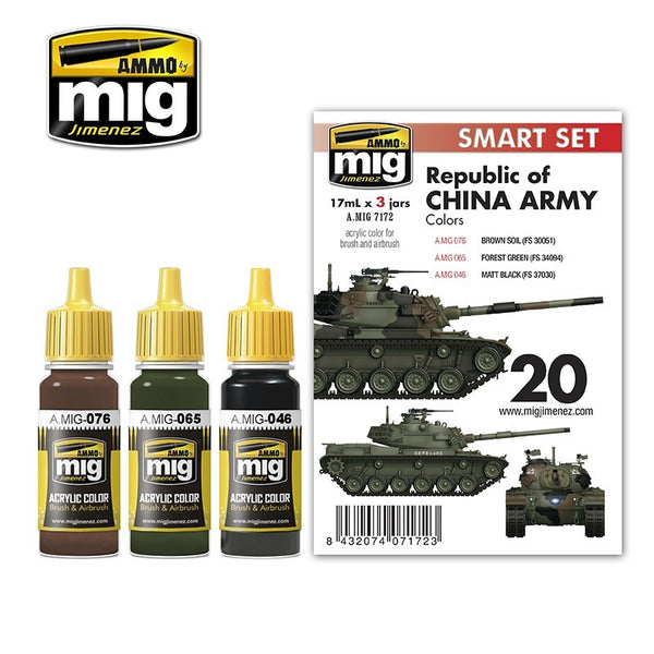 AMMO by Mig Jimenez MIG7172 paint set packaging and bottles