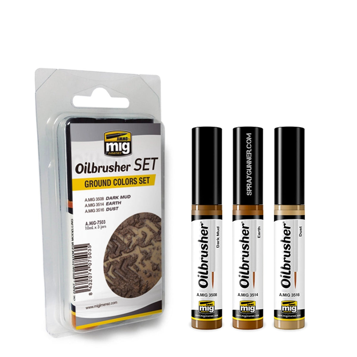 AMMO Oilbrusher Ground Colors Set 3 x 10ml – A.MIG-7503– product image