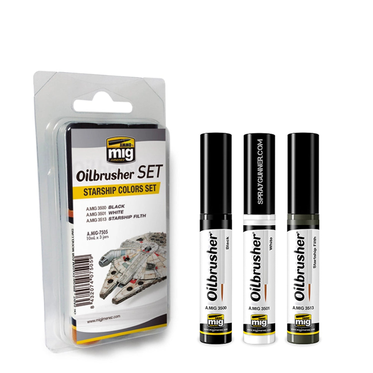 AMMO by Mig Jimenez A.MIG-7505 Starship Oilbrusher Set– product image