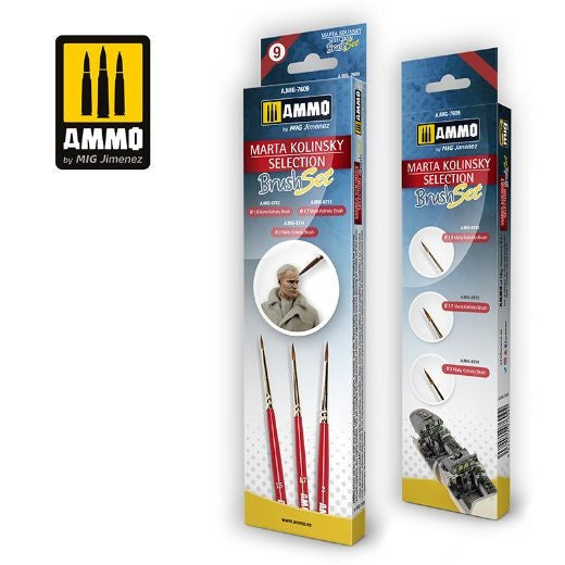 AMMO A.MIG-7609 Marta Kolinsky selection brush set