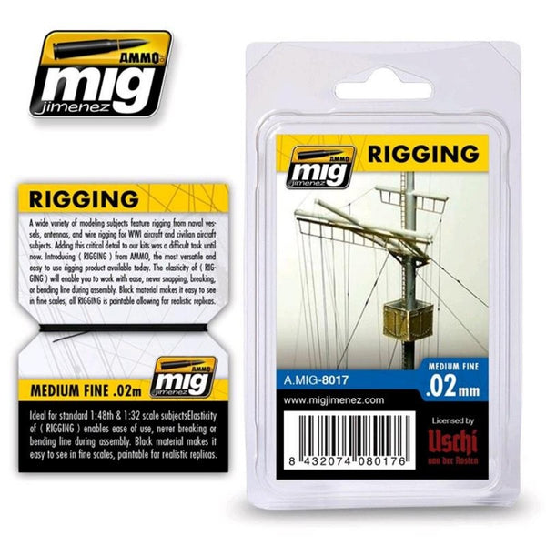 AMMO by Mig Jimenez A.MIG-8017 Rigging Medium Fine 0.02mm