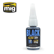 AMMO by Mig A.MIG-8034 Black Slow Dry Cyanoacrylate 21 g
