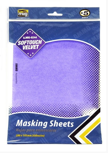 AMMO by Mig Jimenez A.MIG-8244 Softouch Velvet Masking Sheets