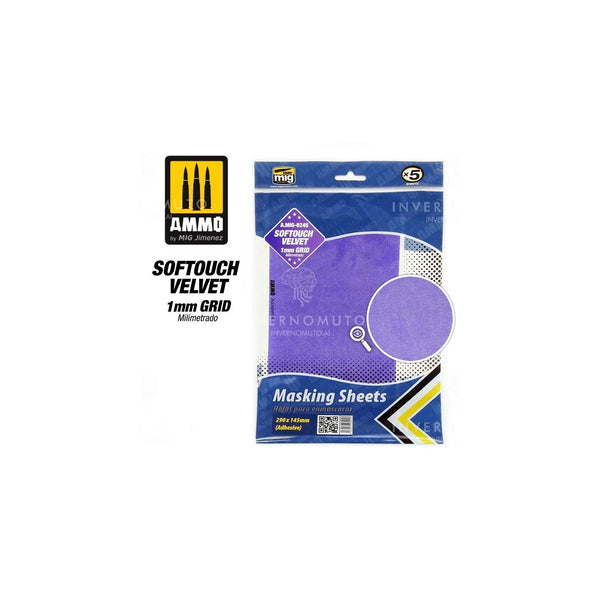 AMMO by Mig Jimenez A.MIG-8245 Softouch Velvet Masking Sheets, 5 pack