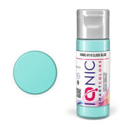 IONIC 0110 Cloud Blue acrylic paint bottle and color swatch