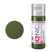 AMMO IONIC 0141 Dragon Green 20 ml acrylic paint bottle and color swatch