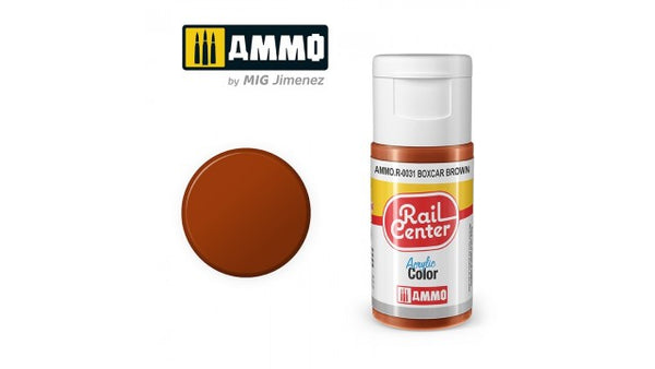 AMMO Rail Center R-0031 Boxcar Brown 15ml acrylic paint