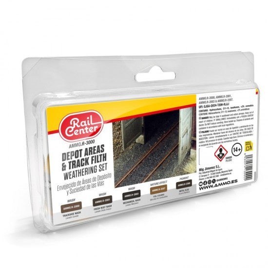 AMMO by Mig Railway Depot Areas & Track Weathering Set– product image