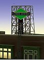 Miller Engineering Illinois Central animated neon billboard N Z scale 339085