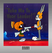 Miller Engineering Martian billboard with Marvin and Bugs Bunny, small N/HO 44-6202