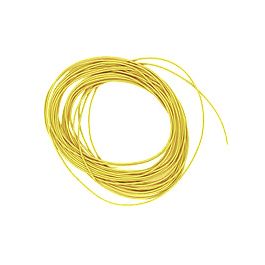 Miniatronics 48-Y30-01 yellow 30-gauge wire, 10 feet, loose coil view.