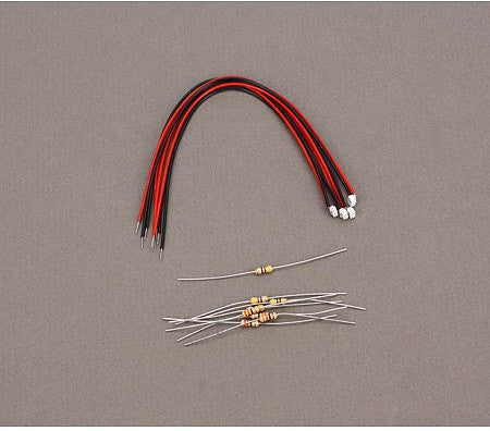 Miniatronics 12-621-04 four red 2 x 3 mm prewired LEDs with resistors