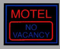 Miniatronics 75E1601 HO electroluminescent Motel No Vacancy sign