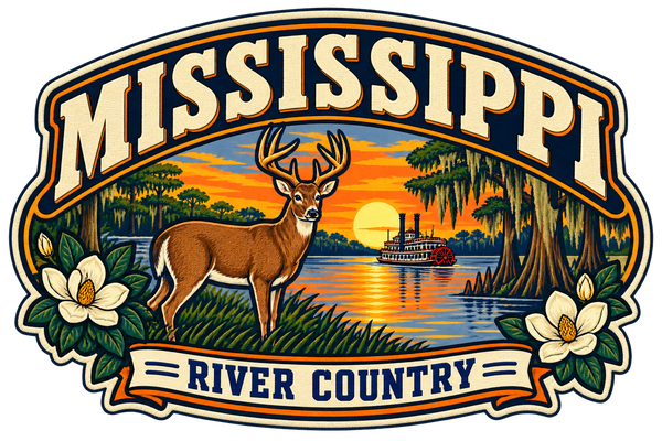 Mississippi heritage badge embroidery artwork