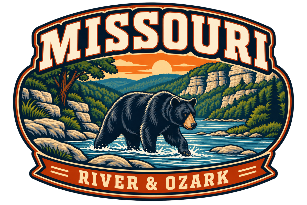 Missouri heritage badge embroidery artwork