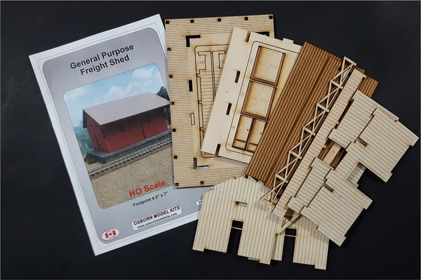 Osborn Model Kits 1121 HO General Purpose Freight Shed Kit