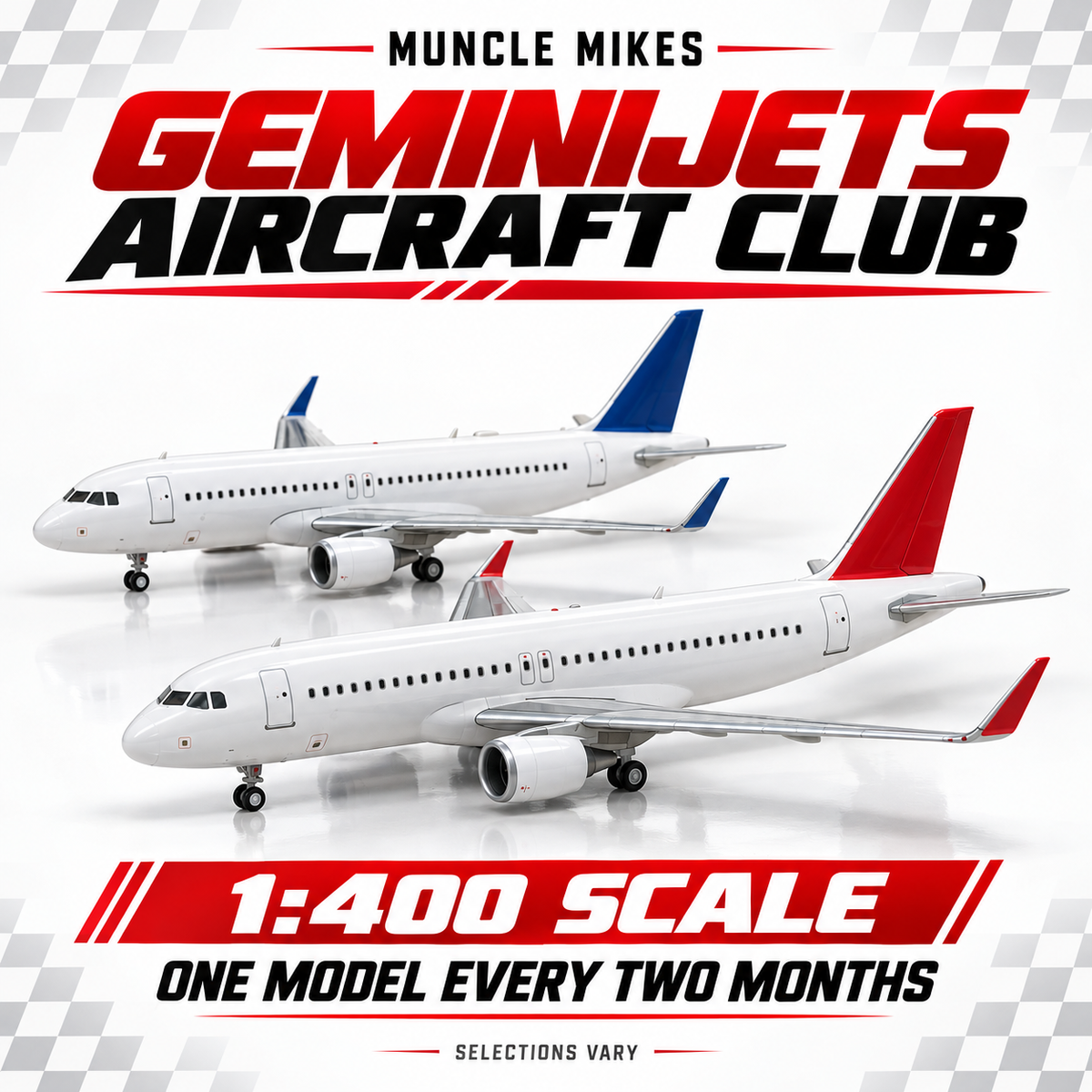 GeminiJets Aircraft subscription club — representative selections