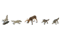 Woodland Scenics A1942 Wildlife Standoff HO scale figures, manufacturer product image